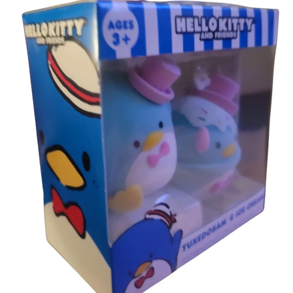 NIB Collectible Hello Kitty & Friends Tuxedosam & Ice Cream Figurines Flocked 3+